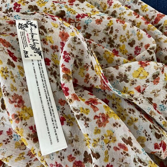 Intimately Free ,  FP Size XS Floral Bodysuit blouse top neutral colors. - Picture 4 of 15